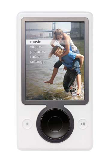 weisser Zune Media Player